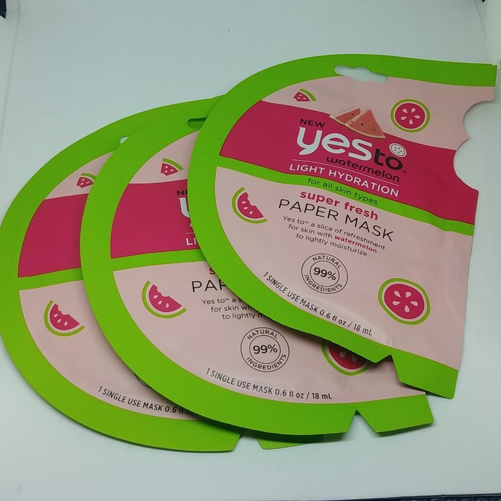 3X Yes To Watermelon Light Hydration Mask